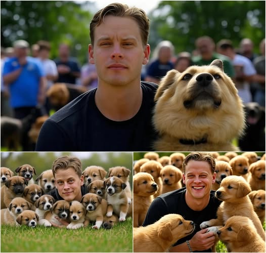 Act of love goes viral: Joe Burrow announces he will invest $20 million to build a “paradise” dedicated to rescuing stray dogs, promising love and homes to thousands of abandoned puppies!-len