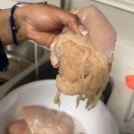 Photo of chicken breast that shreds into spaghetti
